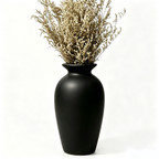 Matte Black Minimalist Urn Vase