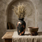 Antiqued Black and Copper Patina Urn