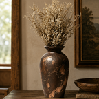 Antiqued Bronze and Copper Patina Urn Vase